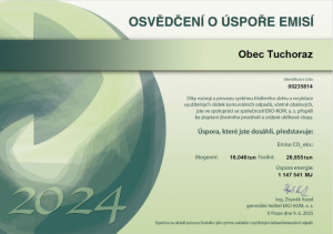 Osvědčení o&nbsp;úspoře emisí 2024